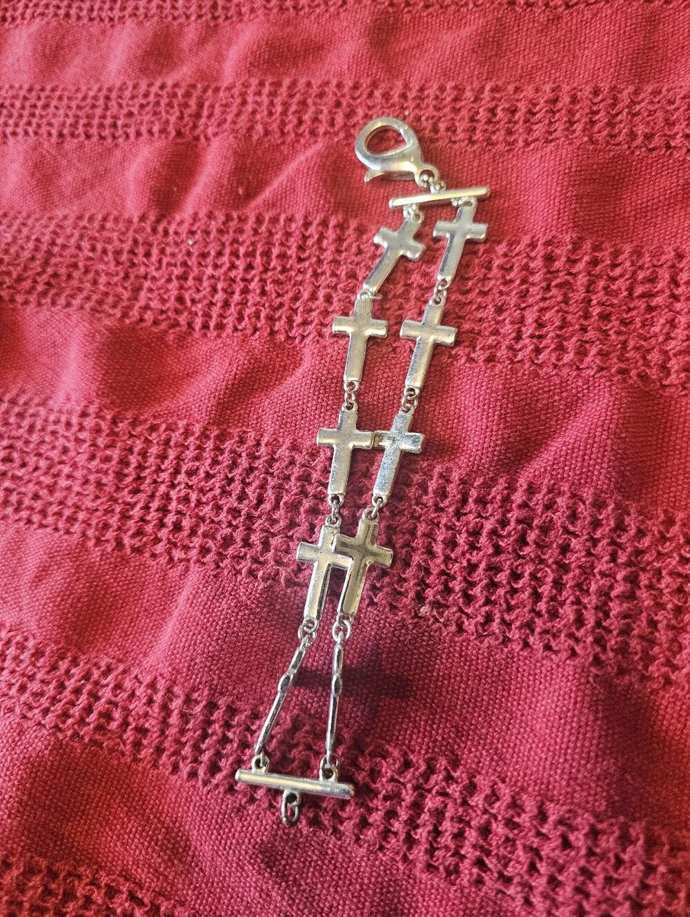 Silver Cross Bracelet